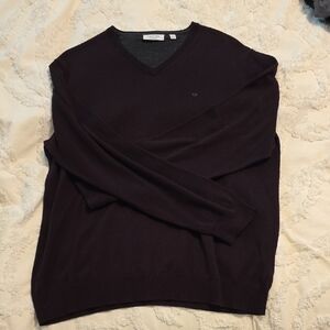 Mens Calvin Klein V-Neck Sweater EUC XL